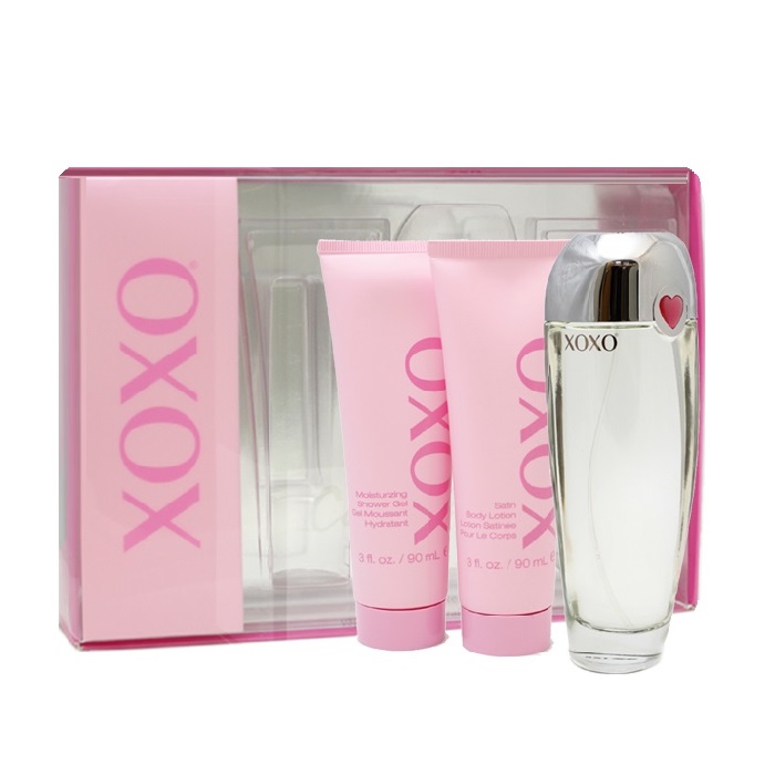 Xoxo Perfume Gift Set for Women - 3.4oz Eau De Parfum Spray, 3.0oz Body Lotion & 3.0oz Gel